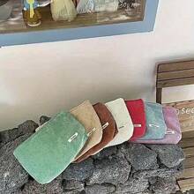 1pc Corduroy Travel Makeup Bag With Zipper, Perfect For Beauty Essentials, Lipstick Bag, Women's Makeup Bag, Small Bag Storage Makeup Bag, Pencil Case Makeup Brush Holder, Toilet Bag, Makeup Bag Beach Bag,Toiletry Bag Back To School