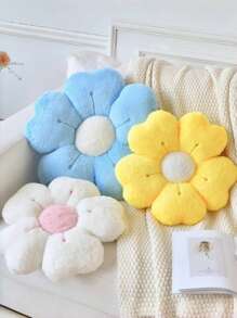 وسائد زخرفية للعيد المجيد، وسائد زهرة الأقحوان الجميلة، وسائد فرو الأرنب الناعمة للأرائك وغرف النوم وغرف المعيشة، مثالية لديكور المنزل في عيد الميلاد ورأس السنة، هدية عيد ميلاد رائعة للعائلة والأصدقاء