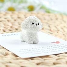 1/2pcs Animal Print Pocket Hug Greeting Card With Dog-Shaped Resin Token - Personalized Touch For Any Occasion, Wedding, Friendship, Miss You - Versatile Mini Keepsake Gift For Anyone - Multicolor - View 3