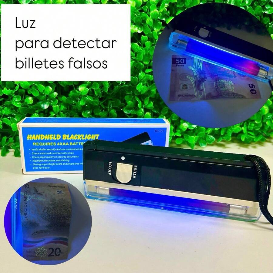 Counterfeit Bill Detector, UV Detector Machine, Counterfeit Bill Detector, Light To Detect Counterfeit Bills, 4 AAA Batteries, PORTABLE - Multicolor - View 1