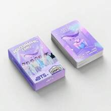 Sanrio Conjunto de 92 cartões fotográficos holográficos, cartão LOMO frente e verso, cartão INS de apoio aos fãs, cartão de coleção, cartão de felicitações (60 cartões + 32 adesivos), volta às aulas, material escolar