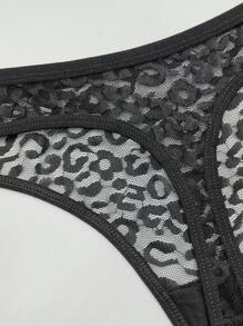 4 piezas/paquete bragas tipo tanga de cintura baja con encaje multicolor