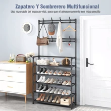Shoe Rack Organizer, Entryway Storage Shelf, Shoe Rack For Closet, Dustproof Storage Shoe Rack For Bedroom And Home, 3/4/5 Layers Choose - Black - View 2