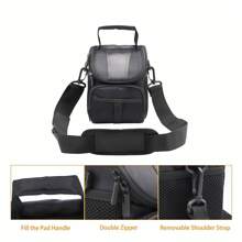 [Digital Camera Case]Nikon SLR Shoulder Bag - Waterproof Lightweight Crossbody For D40/DSLR, Travel Photography Essentials (Large Capacity) - Black - View 10