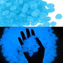 100 Pcs Glow In Dark Rocks Luminous Stone Garden Accessories Micro Landscape Fish Tank Decoration Outdoor Patio Lawn Yard Kit