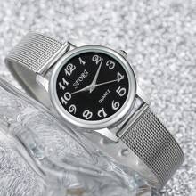 2pcs Luxury Gold Set Women's Watch Ladies Bracelet Stainless Steel LOVE Bracelet Gifts For Women - Silver - View 5