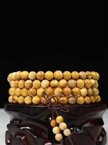 108pcs Agarwood Bead Bracelet, Buddhist Prayer Beads Bracelet, Jewelry Gift For Men & Women, DIY Beaded Bracelet - Coffee - View 8