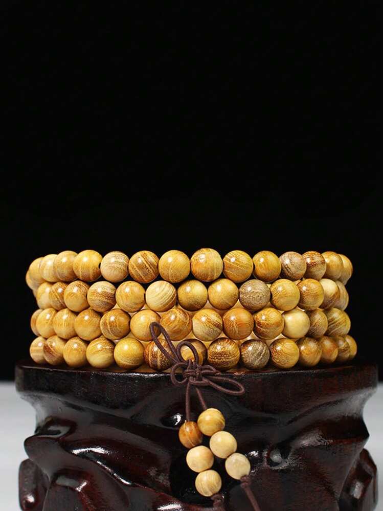 108pcs Agarwood Bead Bracelet, Buddhist Prayer Beads Bracelet, Jewelry Gift For Men & Women, DIY Beaded Bracelet - Coffee - View 7