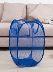 1/4pcs Foldable Hamper With Side Pocket, Large Capacity Laundry Basket