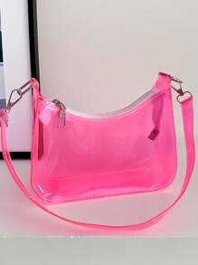 Transparent Shoulder Bag, Stadium Approved Clear Bag For Concerts, Unisex Sports Events PVC Bag