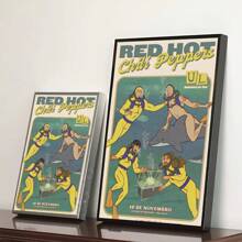 1-6 pezzi di cartellone di qualità HD della band Red Hot Chili Peppers, cartellone in carta bianca per decorare le pareti di studio, senza cornice
