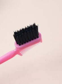 1件装天然发质造型带钢针边缘控制梳，一体式发梳，适用于理发店、美容院、返校季、旅行度假必备，女士美发配件，梳子，解结梳，球形梳，迷你发梳套装，木梳，后梳，发梳，边缘梳，发梳套装，梳子，发梳，理发师，美发设备，发型，美发，发梳，发梳套装，梳子，卷发梳，解结梳，女士发梳，理发师配件，理发店，美发设备 - 粉色 - 查看 4