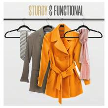 Premium Velvet Hangers 150 Pack - Non-Slip Clothes Hanger With Tie Bar - Black Hangers With 360 Degree Rotatable Hook - Heavy Duty Coat Hanger