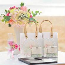 10/20pcs Festive Gift Bags With Handles - Durable Plastic, Perfect For Party Favors & Presents - Multicolor - View 5