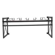 Eatssode Portabottiglie da parete con portabicchieri, portabottiglie in legno, portabottiglie da parete industriale per sala da pranzo, bar, cucina