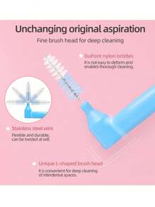 Fawnmum Fawnmum Interdental Brush Angle, For Teeth Cleaning Yellow, Pack Of 10,0.7 Mm