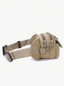 Fashionable Niche Design Multifunctional Large Capacity Practical Wear-Resistant Solid Color Waist Bag, Casual And Lightweight Multi-Layer Pocket Change Cash Register Storage Bag, Suitable For Outdoor Sports, Climbing And Fishing, A Holiday Gift For Men.