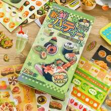 25 arkuszy Vintage-Style Materiał Cięcie Naklejki Książka, Deser Temat Rzemiosło Scrapbooking Dekoracyjne Naklejki, Artykuły Szkolne, Powrót Do Szkoły