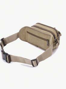 Fashionable Niche Design Multifunctional Large Capacity Practical Wear-Resistant Solid Color Waist Bag, Casual And Lightweight Multi-Layer Pocket Change Cash Register Storage Bag, Suitable For Outdoor Sports, Climbing And Fishing, A Holiday Gift For Men.