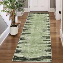 Modern Abstract Printed Carpet Washable Living Room Carpet With Non-Slip Backing Soft Foldable Carpet Home Decorative Carpet For Bedroom Hallway Laundry Room Playroom Office - Green - View 5