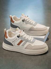 2025 Spring New Arrival Minimalist White Casual Canvas Sneakers, Fresh Academy Style Sporty Niche Versatile Trainers