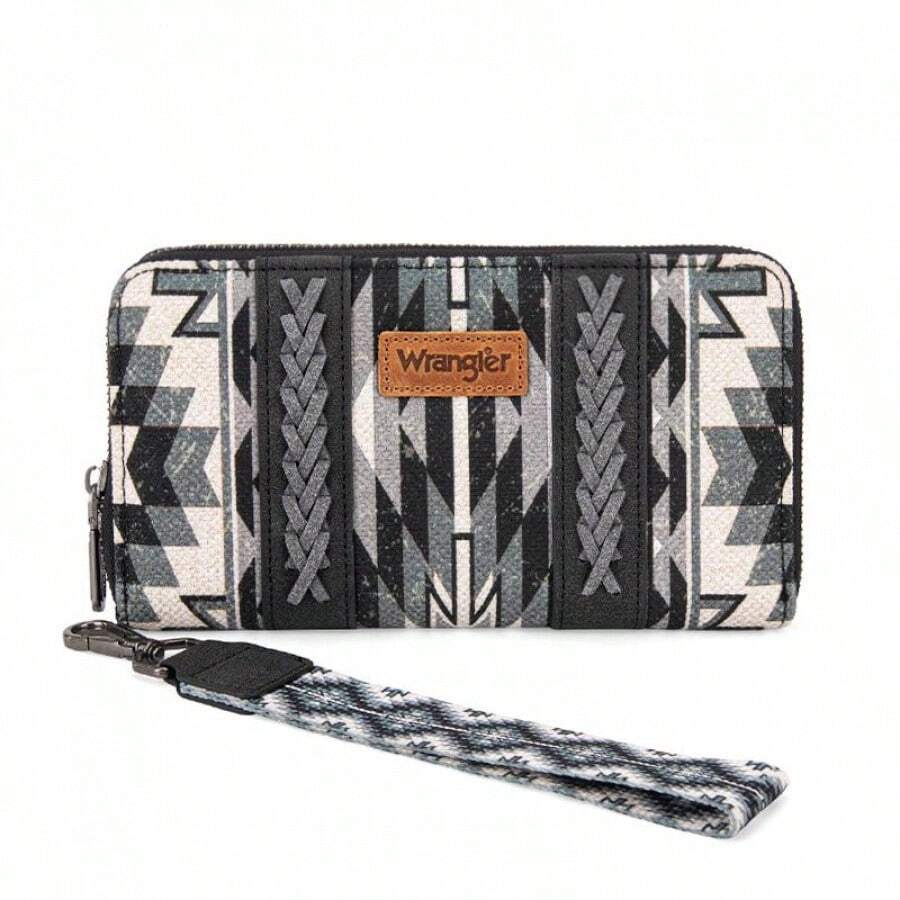 Daily Use Zipper-Enclosed Wallet Wristlet Clutch With Multi Slots Organizerfor Credit Cards