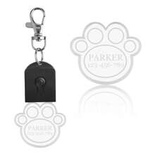 1PC Light Up Dog Paw Tag - Color Changing - Stocking Stuffer - LED Bone Tag - Acrylic Name Tag