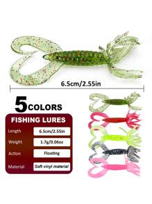 SOUGAYILANG 5 PCS Colorful Squid Soft Lures Pack: 5 Vibrant Shades To Maximize Bite Success - Multicolor - View 4