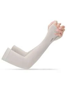 1 paire de manchettes de protection anti-UV unisexe, manches respirantes pour dames, gants de protection solaire pour l'extérieur, rétractables, parfaits pour l'été, s'assortissent à divers vêtements
