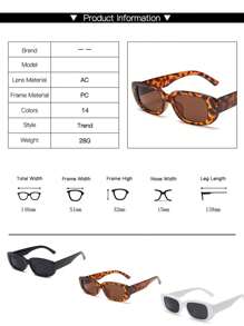 1 PC Small Rectangle Sunglasses Women Oval Vintage Brand Designer Square Sun Glasses For Women Shades Female Eyewear Anti-Glare UV400 For Women And Men, Suitable For Beach, Holiday And Casual Wear Fashion Glasses For Women Shades For Ladies Eyeglasses Fall Winter Outfits Beach Accessories Vintage Y2k Basics Business Casual Gifts