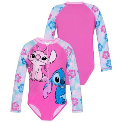 Lilo And Stitch Swimsuit | Stitch And Angel Girls' Swimming Costume | Kids' Swimwear
