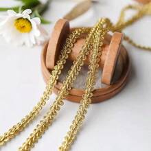 5 Meter 1 cm DIY Spitzen Borte Bänder Handwerk goldener silbriger Tausendfüßler geflochtene Spitzen Abschluss Hochzeitsgeschenkverpackung Nähzubehör Kleidung Party Dekoration