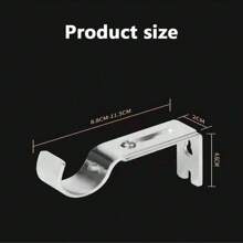 4pcs Heavy Duty Curtain Rod Brackets, Adjustable Metal Hardware Fit 1 Inch Rod, Universal For Living Room & Bedroom, Anti-Rust Wall Supports (Include Expansion Bolts) Gifts Birthday Graduation