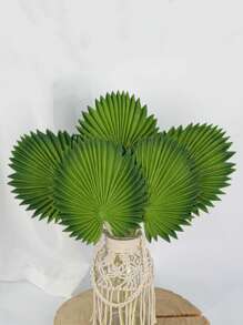 1/3/6Pcs Pu Foam Artificial Palm Leaves, Artificial Palm Tropical Leaves, Spring/Summer Decorations, Realistic And Durable Fake Green For DIY Wedding Bouquets Fake Leaves Center Layout Bridal Shower Party Home Decor, Office, Garden, Birthday, Shop Decor, Holiday Decor - No Containers, Tabletop Placement, Romantic Centerpiece, Tabletop Centerpiece Palm Leaves