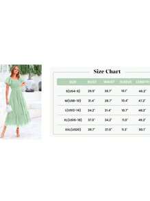 Women's  Summer Pleated Mid-Length Tulle Dress Puffy Short Sleeve Square Collar Ruffled Wedding Guest Graduation Party Dress - xanh quân đội - Xem 7