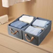 Pack Of 3 Large Capacity Storage Bins Closet Organizer System, Sturdy Foldable Storage Boxes For Organizing Clothing, Sheets, Toys, Books - Shelf Organizer Shelves Basket Storage Bin