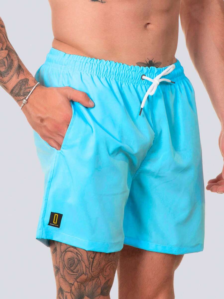 Men's Bermuda Shorts Beachwear Premium Fabric Lunny Confecções 2025 Various Colors - Màu xanh Cadet - Xem 1
