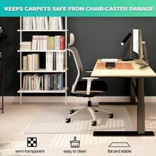 Thickened Chair Mat For Carpet - 48"X 36" Heavy Duty Office Chair Mat For Low-Pile Carpet. Carpet Protector For Office Computer Desk Chair. Easy Rolling Desk Chair Mat For Carpeted Floors, Clear