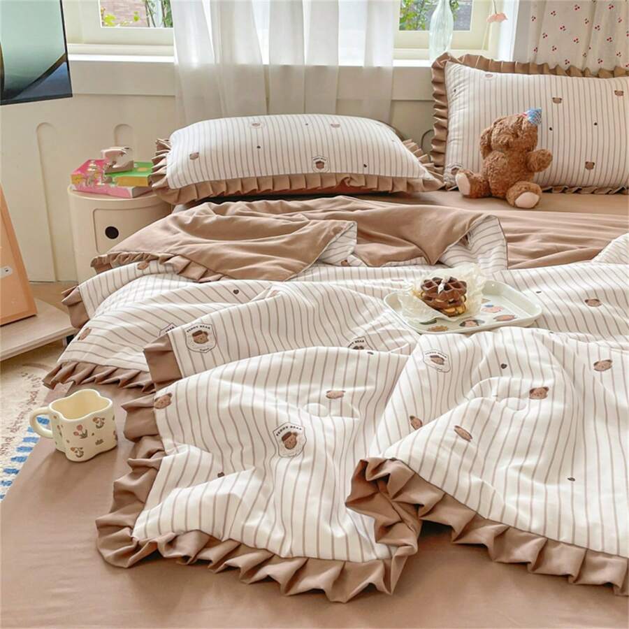 1 Peça Edredom de Ar-Condicionado de Cor Sólida, Artigos para o Lar, Edredom de Verão Leve e Respirável, Roupa de Cama Diária para o Verão