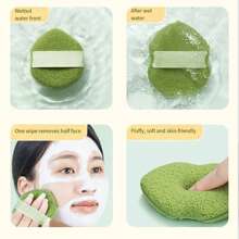 Mănuși demachiante Ermu cu aromă de struguri, burete de curățare delicată pentru față cu puf