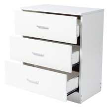 Modern Simple 3-Drawer Dresser Chest Of Drawers For Family Room Bedroom Living Room White - trắng - Xem 6