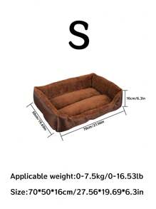 1 件摇粒绒垫子，温暖毛绒，适合小型/中型/大型宠物，适合猫狗的舒适宠物床，可用于客厅和卧室，四季皆宜 - 棕色 - 查看 13