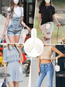 1 Pc Pocket Wallet Storage Bag Wrist Bag Portable Lulu Card Bag Mini Change Storage Bag Easy To Carry With You Wallet Purse Wallet Mini Wallet Wallet Coin Wallet Wristlet - Multicolor - View 10