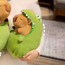1pc Cute Creative Swamp Crocodile Nest Capybara Plush Doll, Animal In Shark House, Birthday Party Surprise Gift