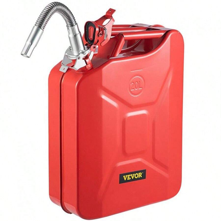 Bidón De Combustible Jerry De 5 Galones (20L) Estilo OTAN - De Acero Verde, Con Soporte De Montaje Para Jeeps