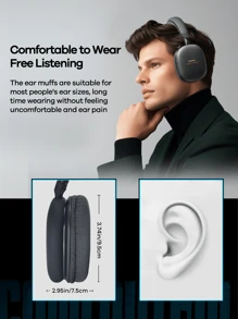 REMAX Remax Bluetooth Headphones Over Ear With Built-In Microphone, Multi-Angle Adjustment, 70 Hours Super Long Playtime Wireless Headphones, Foldable Lightweight Headset, With AI Assistant, Premium Gift For Friend, Classic Best Seller Of Store(Black/Blue)