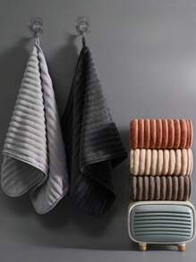 1 套高品质珊瑚绒复古编织浴巾 - 超柔软厚实，30x14 英寸和 55x28 英寸，快干吸水，适用于水疗中心、健身房、酒店和家居装饰，4 种颜色浴室装饰秋季装饰返校美容院家用浴室淋浴毛巾适用于美容院、酒店运动、家居必需品、毛巾、皮肤护理