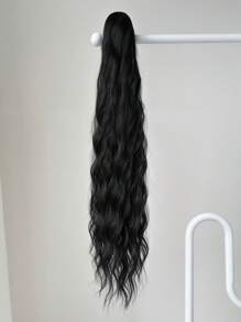 32 Inch Black Claw Ponytail Hair Extensions, Soft Natural Wavy Synthetic Wig For Women - Black - View 6
