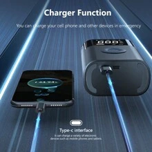 CARSUN CARSUN Portable Inflator Compressor Pump With LED Lamp For Car Motorcycle Bicycle Tyre Balls Wireless Electric Car Air Tire Pump