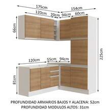 MADESA Baker's Racks - White and Brown - View 3